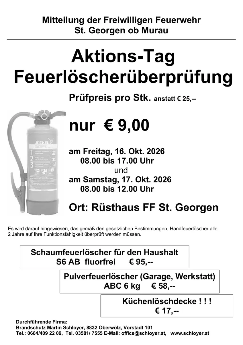 Feuerlöscherüberprüfung